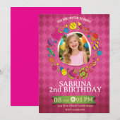 Playful Kids Birthday Invitation – Doodle Party Einladung (Vorne/Hinten)