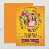 Playful Kids Birthday Invitation – Doodle Party Einladung (Vorne/Hinten)