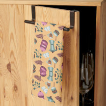 Playful kitchen-themed pattern featuring aprons