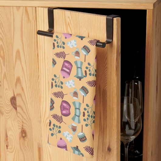 Playful kitchen-themed pattern featuring aprons geschirrtuch