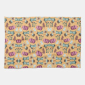 Playful kitchen-themed pattern featuring aprons geschirrtuch (Horizontal)