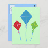 Playful Kites Postkarte (Vorne/Hinten)