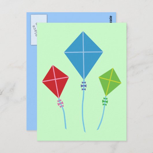 Playful Kites Postkarte (Vorne/Hinten)