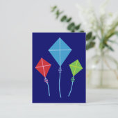 Playful Kites Postkarte (Stehend Vorderseite)
