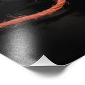 Playful Kitten Cat with Yarn Watercolor Print Fotodruck (Ecke)