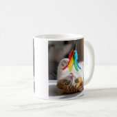 Playful Kitten Feather Kaffeetasse (VorderseiteRechts)