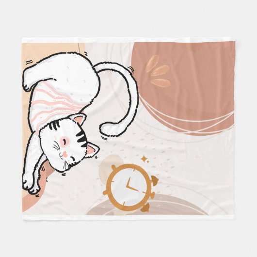 Playful Kitten Fleece Blanket (Vorderseite (Horizontal))