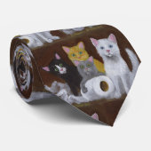 Playful Kittens Neck Tie Krawatte (Gerollt)