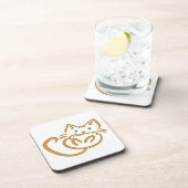 Playful Kitty Getränkeuntersetzer (Rechte Seite)