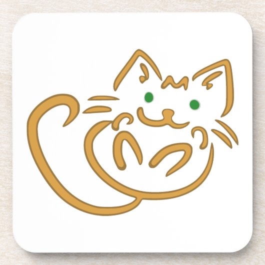 Playful Kitty Getränkeuntersetzer (Vorderseite)