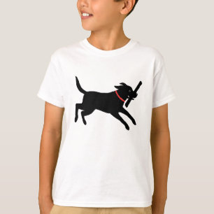 Playful Labrador Retriever Dog Black Lab Running T-Shirt