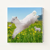 Playful Leaping Lambs Easter   Notizblock (Rückseite)