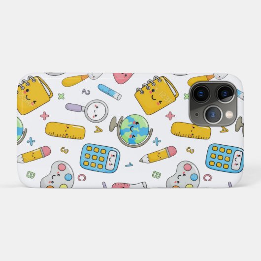 Playful Learning – Cute Education Seamless Pattern Case-Mate iPhone Hülle (Rückseite (Horizontal))