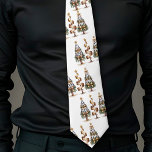 Playful leopard pattern Christmas green gold tie Krawatte<br><div class="desc">✅ For matching items search #37L in my collections ✅ Celebrate the holidays in style with this watercolor Christmas trees and leopard print tie. Featuring minimalist designs, earthy green and gold tones, hand-drawn elements, and playful lettering, it’s perfect as a personalized gift for him. Elegant, festive, and customizable, this tie...</div>