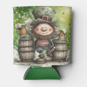 Playful Leprechaun Illustration  Dosenkühler (Vorderseite)