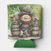 Playful Leprechaun Illustration  Dosenkühler (Rückseite)