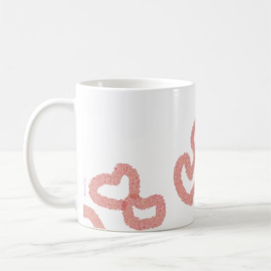 "PLAYFUL LITTLE HEARTS" Klassische Tasse, 11 oz Ka Kaffeetasse (Links)