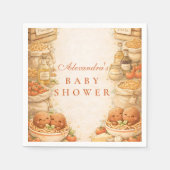 Playful Little Meatball Baby Shower Serviette (Vorderseite)