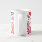 Playful Love Doodle Illustration Jumbo-Tasse (Rückseite)