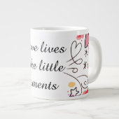 Playful Love Doodle Illustration Jumbo-Tasse (Vorderseite Rechts)