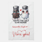 Playful Love Gift Funny Food Towel Custom Name Geschirrtuch (Vertikal)