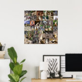 Playful Meerkats Large Foto Collage, Poster (Heimbüro)
