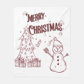 Playful Merry Christmas Fleecedecke (Vorderseite)