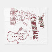 Playful Merry Christmas Fleecedecke (Vorderseite (Horizontal))