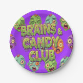 Playful Monsters Zombies For Halloween Pappteller (Vorderseite)