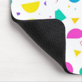 Playful Neon Memphis Geometric Retro Pattern Mousepad (Ecke)