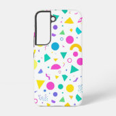 Playful Neon Memphis Geometric Retro Pattern Samsung Galaxy Hülle (Rückseite)