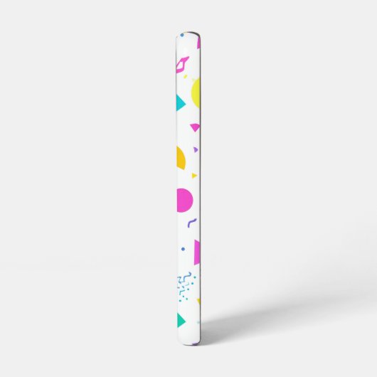 Playful Neon Memphis Geometric Retro Pattern Samsung Galaxy Hülle (Linke Seite)