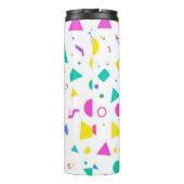 Playful Neon Memphis Geometric Retro Pattern Thermosbecher (Rückseite)