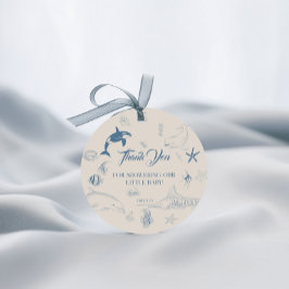 Playful Ocean Blue Sea Life Baby Dusche Geschenkanhänger