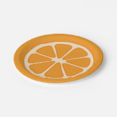 Playful Orange Slice Paper Plate Pappteller (Schrägansicht)