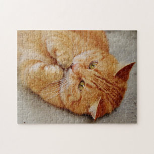 Playful Orange Tabby Cat Puzzle