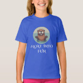 Playful Otter Floating auf dem T - Shirt (Vorderseite)