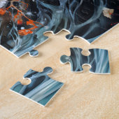 Playful otter in pond with reflections puzzle (Seite)