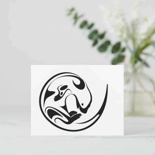 Playful Otter Postkarte (Stehend Vorderseite)