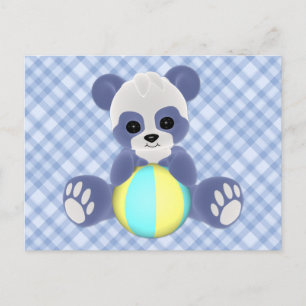 Playful Panda Baby Boy Postcard Postkarte
