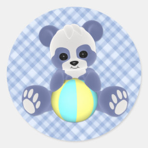 Playful Panda Baby Boy Sticker