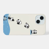 Playful Panda Dive - Cartoon Tier Phone Case iPhone 15 Hülle (Rückseite (Horizontal))