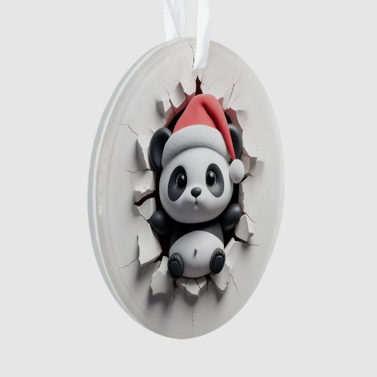 Playful Panda Holiday Breakout Ornament (Vorderseite)