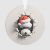 Playful Panda Holiday Breakout Ornament (Rückseite)