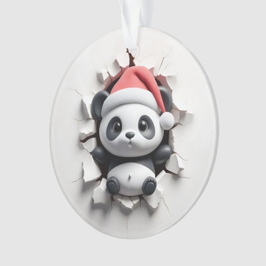 Playful Panda Holiday Breakout Ornament (Vorderseite)