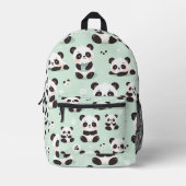 Playful Panda Pattern Bedruckter Rucksack (Vorderseite)