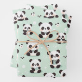 Playful Panda Pattern Geschenkpapier Set (Beispiel)