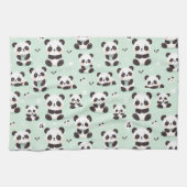Playful Panda Pattern Geschirrtuch (Horizontal)