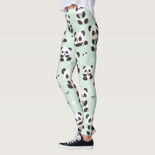 Playful Panda Pattern Leggings (Links)