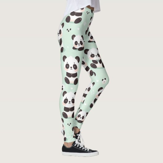 Playful Panda Pattern Leggings (Rechts)
